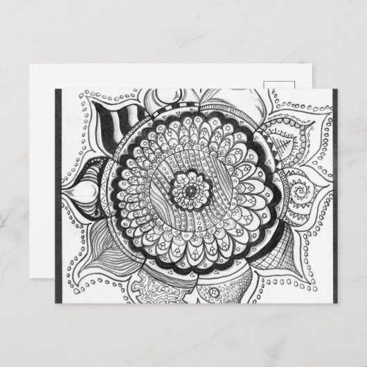 Carte postale Mandala Variée (Devant / Derrière)