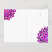 Carte Postale Mandalas florales rose violet motivationnel (Dos)