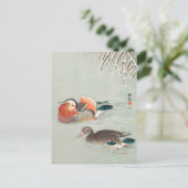 Carte Postale Mandarin Canards Peinture par Ohara Koson (Debout devant)