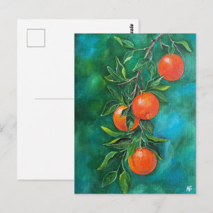 Carte Postale Mandarines par une nuit d'hiver par Alfred Fox