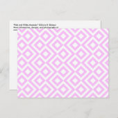 Carte Postale Mander rose et blanc (Devant / Derrière)