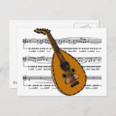 Carte Postale Mandolin musical 15 B (Devant / Derrière)