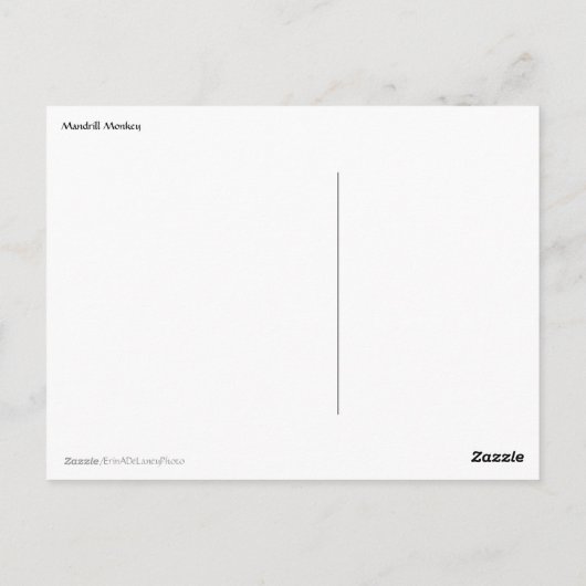 Carte postale Mandrill Monkey Fête des pères (Dos)