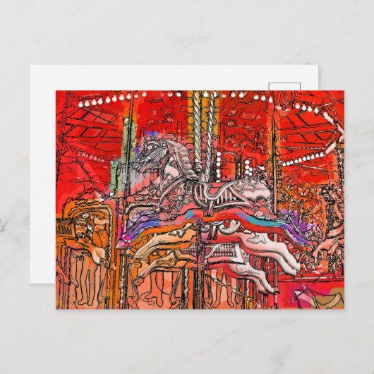 CARTE POSTALE MANÈGE (Devant / Derrière)