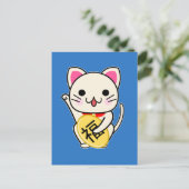 Carte Postale Maneki Neko - Chat chanceux (Debout devant)