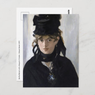 Carte Postale Manet - Berthe Morisot with a bouquet of violets