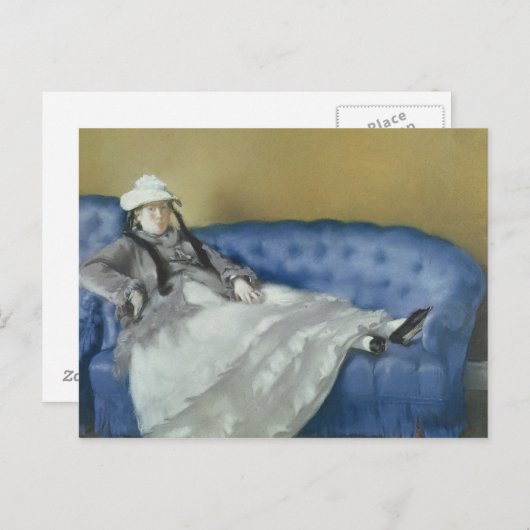 Carte Postale Manet | Madame Manet sur un canapé bleu, 1874 (Devant / Derrière)
