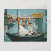 Carte Postale Manet | Monet dans son studio flottant, 1874 (Devant)