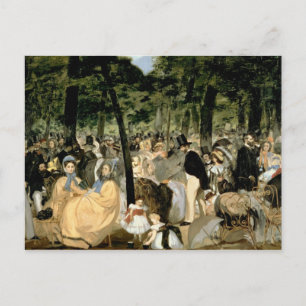 Carte Postale Manet   Musique dans le jardin des Tuileries, 1862