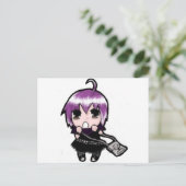 Carte Postale Manga Mizuki rose (Debout devant)