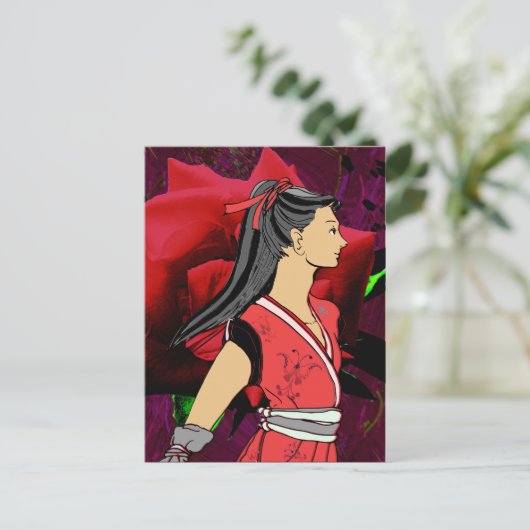 Carte Postale MANGA NINJA, fille (Debout devant)