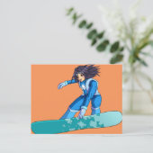 Carte Postale Manga Snowboarder Girl (Debout devant)