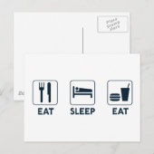 Carte Postale Mange Dormir Mange (Devant / Derrière)