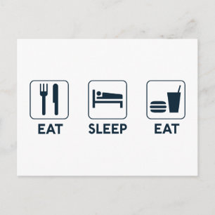 Carte Postale Mange Dormir Mange