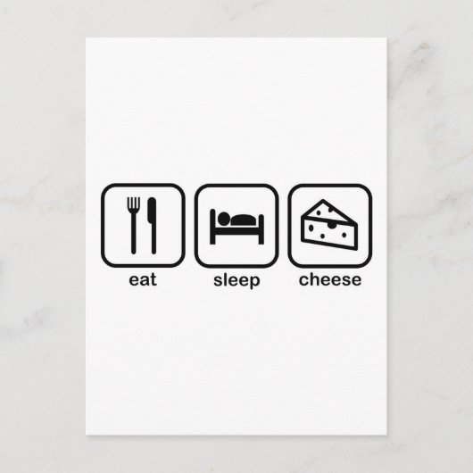 Carte Postale Mange du fromage de sommeil (Devant)
