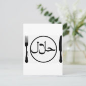 Carte Postale Mange halal (Debout devant)