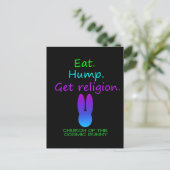 Carte Postale Mange Hump Religion Lapin Cosmique (Debout devant)