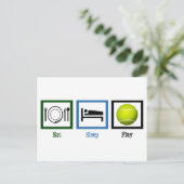 Carte Postale Mange Sleep Play Tennis (Debout devant)