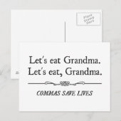 Carte Postale Mangeons des mamans commas Sauvez des vies (Devant / Derrière)