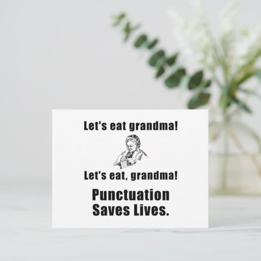 Carte Postale Mangeons grand-mère (Debout devant)