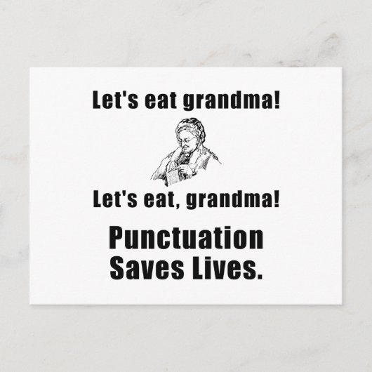 Carte Postale Mangeons grand-mère (Devant)