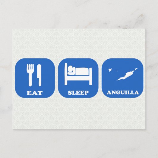 Carte Postale Manger Anguilla Sleep (Devant)
