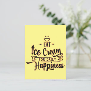 Carte Postale Manger de la glace pour le bonheur quotidien - Ama