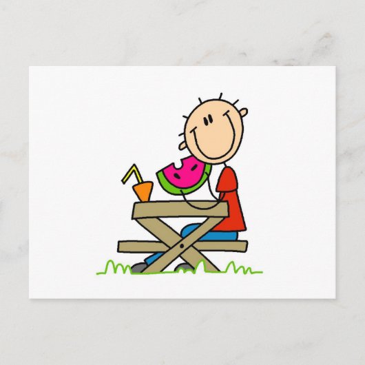 Carte Postale Manger de la pastèque (Devant)