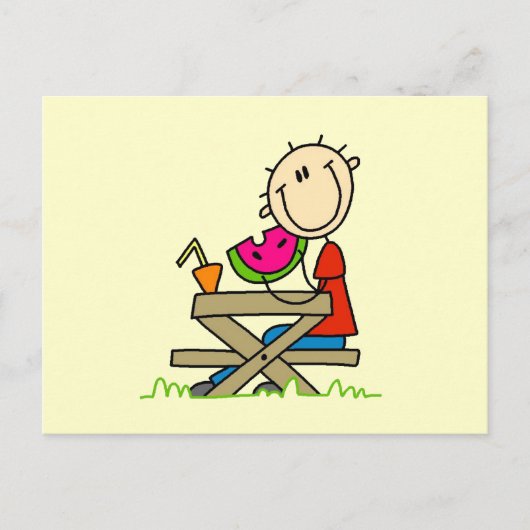 Carte Postale Manger de la pastèque (Devant)
