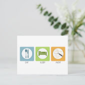 Carte Postale Manger Dormir Auditer ! (Debout devant)