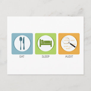 Carte Postale Manger Dormir Auditer !