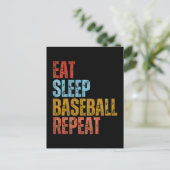 CARTE POSTALE MANGER DORMIR BASEBALL RÉPÉTER (Debout devant)
