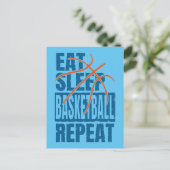 CARTE POSTALE MANGER DORMIR BASKETBALL RÉPÉTER (Debout devant)