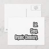 Carte Postale Manger. Dormir. Chimie organique. (Devant / Derrière)