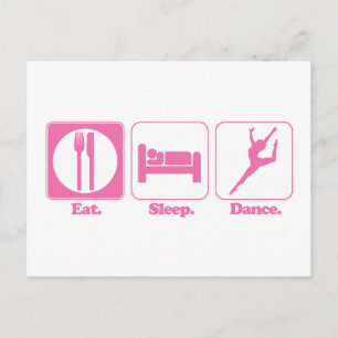 Carte Postale manger dormir danser