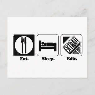 Carte Postale manger dormir éditer