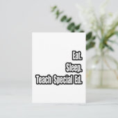 Carte Postale Manger. Dormir. Enseigner l'éducation spéciale (Debout devant)