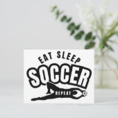 Carte Postale manger dormir football répéter (Debout devant)
