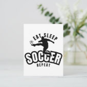 Carte Postale manger dormir football répéter (Debout devant)