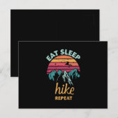 Carte Postale Manger, Dormir, Marcher, Recommencer (Devant / Derrière)