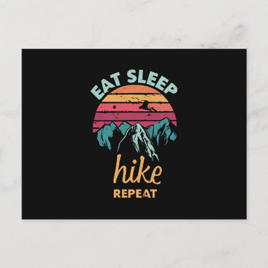 Carte Postale Manger, Dormir, Marcher, Recommencer (Devant)