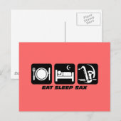 Carte Postale manger dormir sax (Devant / Derrière)