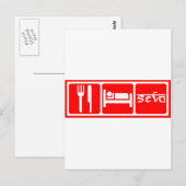 Carte Postale Manger, Dormir, Seva (Devant / Derrière)