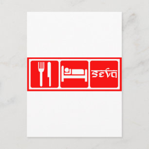 Carte Postale Manger, Dormir, Seva