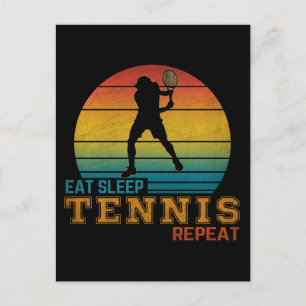 Carte Postale Manger Dormir Tennis Répéter