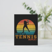 Carte Postale Manger Dormir Tennis Répéter (Debout devant)