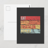 Carte Postale Manger Dormir Triathlon Répéter (Devant / Derrière)