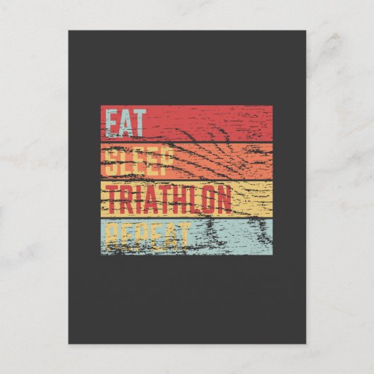 Carte Postale Manger Dormir Triathlon Répéter (Devant)