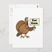 Carte Postale Manger du jambon (Devant / Derrière)