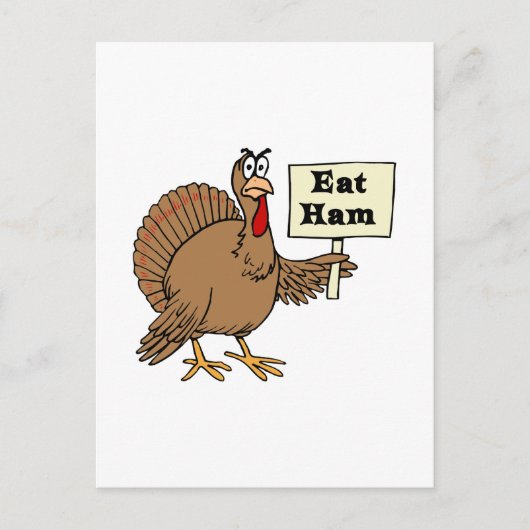 Carte Postale Manger du jambon (Devant)